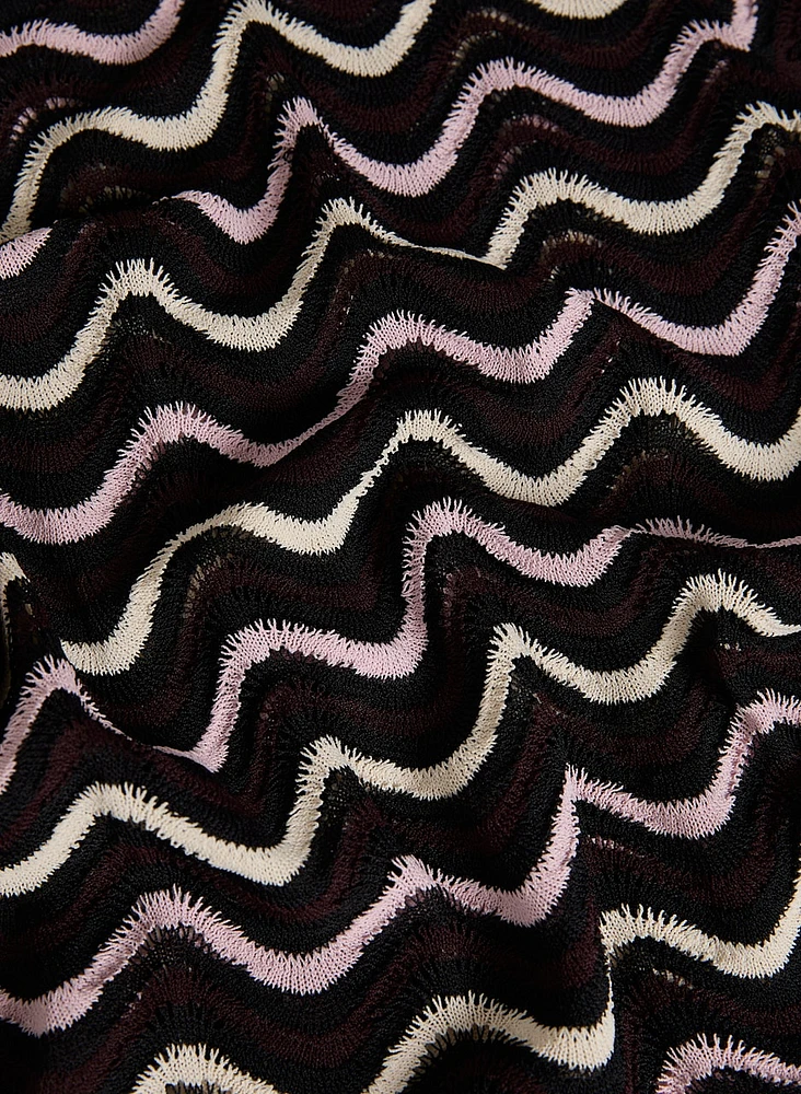 Wave Open-Knit Sweater