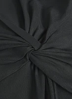 Belted Stretch-Linen Dress