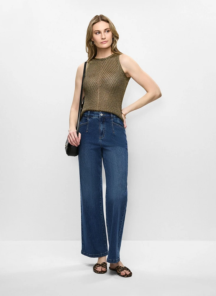 Pointelle Knit Cami & Wide Leg Pants