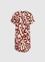 Abstract Print Short Dress