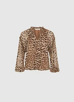 Cheetah Print Blouse