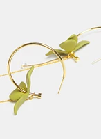 Floral Hoop Earrings