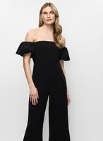 Puff Sleeves Wide Leg Jumpsuit