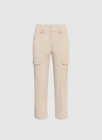 Stretch-Cotton Cargo Capris