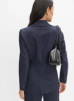 Lace Detail Denim Blazer