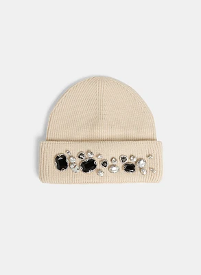 Stone Embellished Tuque