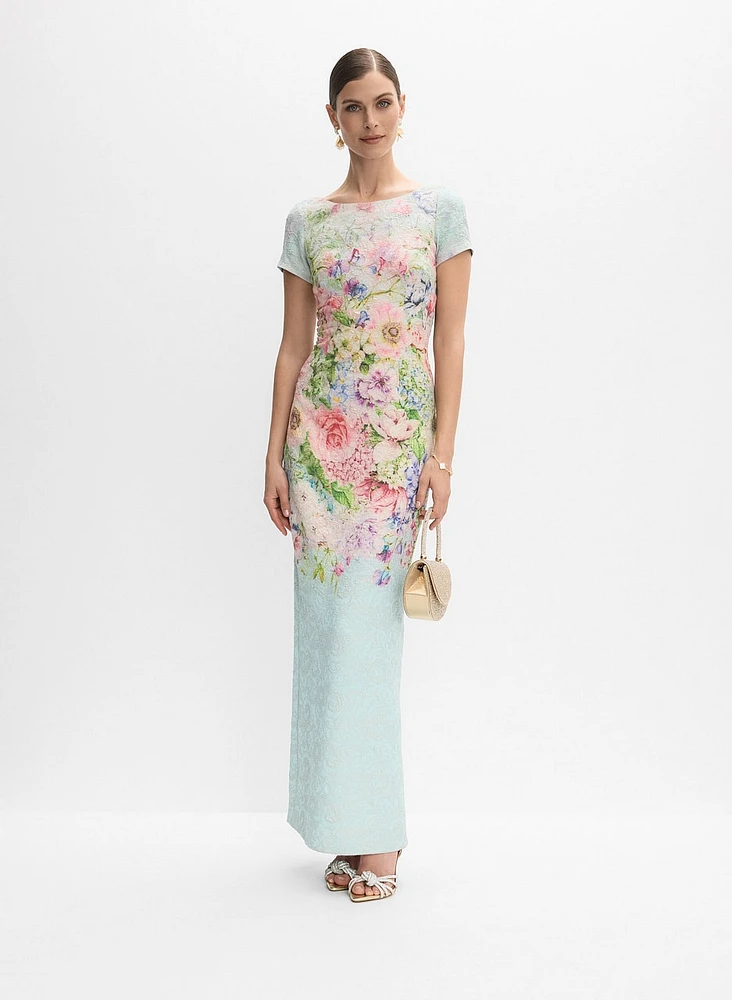 Adrianna Papell - Floral Placement Print Dress