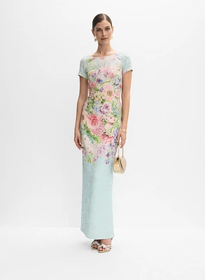 Adrianna Papell - Floral Placement Print Dress