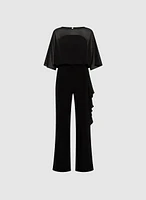 Chiffon Wide-Leg Jumpsuit