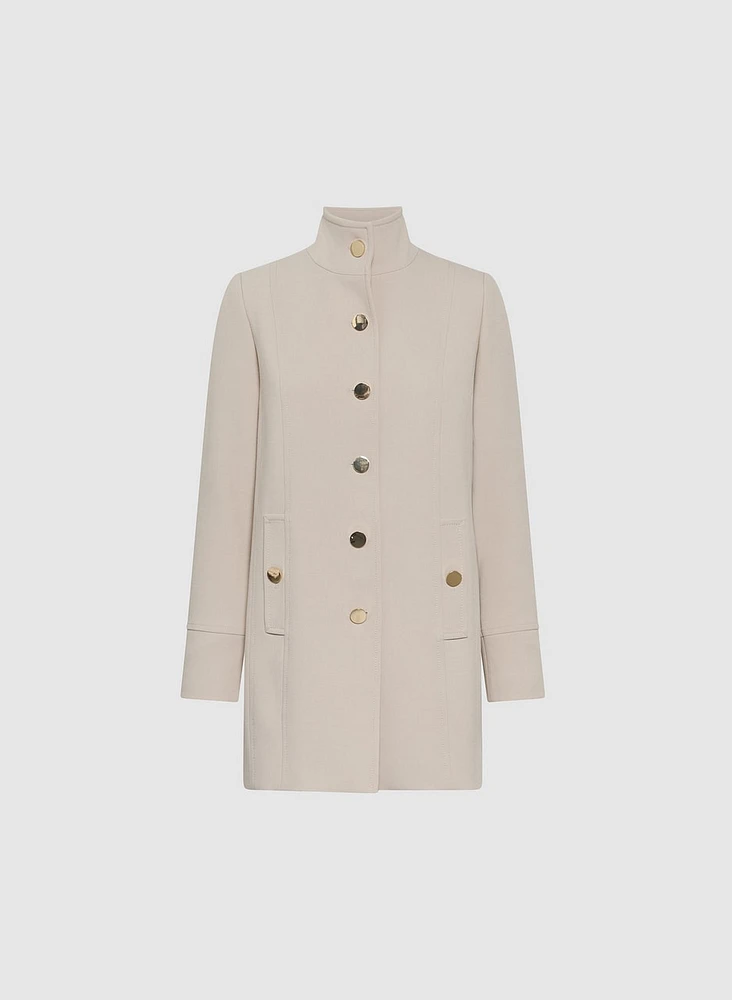 Button Tricotine Coat