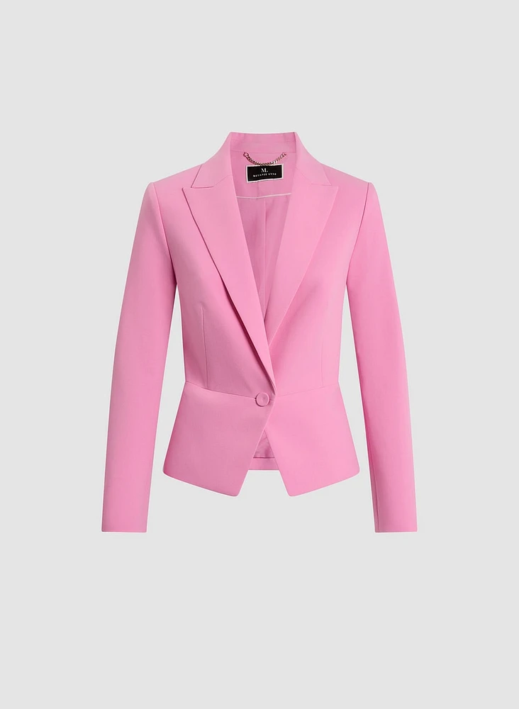 Cropped Single-Button Blazer