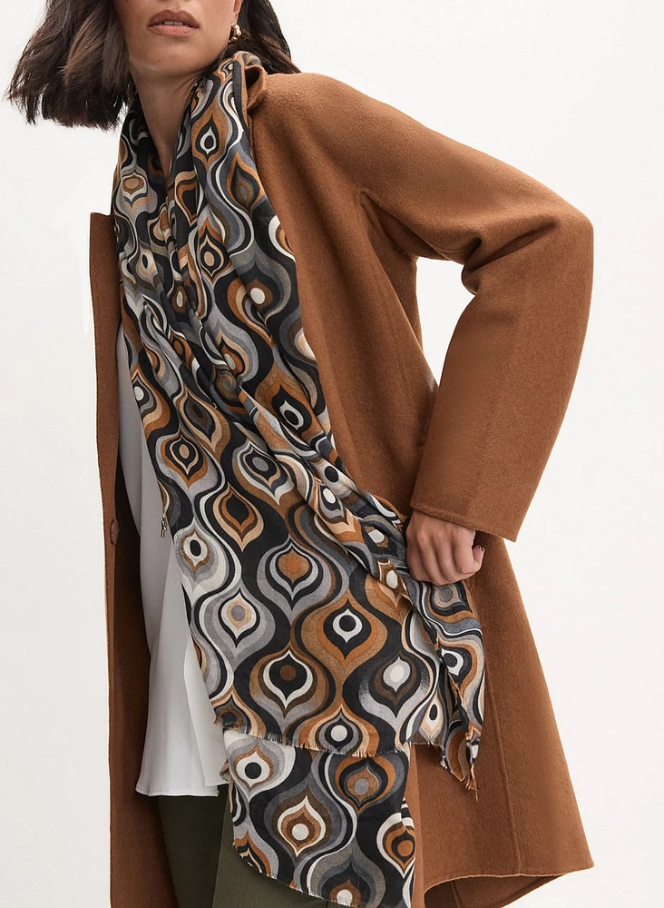 Abstract Print Rectangular Scarf