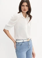 Blouse à col montant