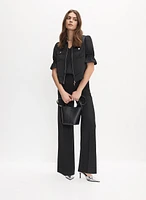 Short Sleeve Jacket & Soho Wide-Leg Pants