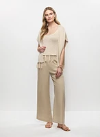 Camisole en fibres métallisées avec franges
