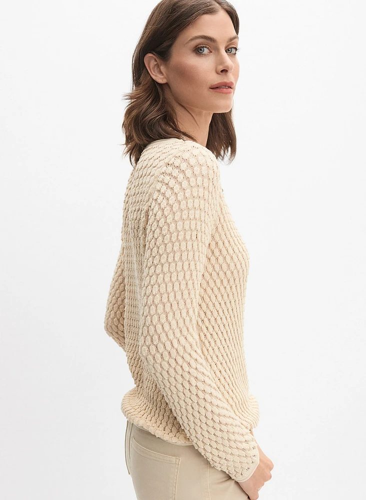 Pull en tricot texturé