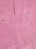 Blouse en lin avec poches à sequins