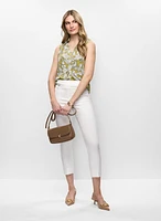 Blouse sans manches à motif floral