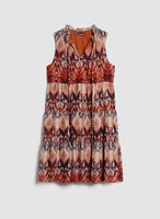 Printed Tiered Chiffon Dress