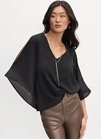 Joseph Ribkoff - Split Cape Sleeve Blouse