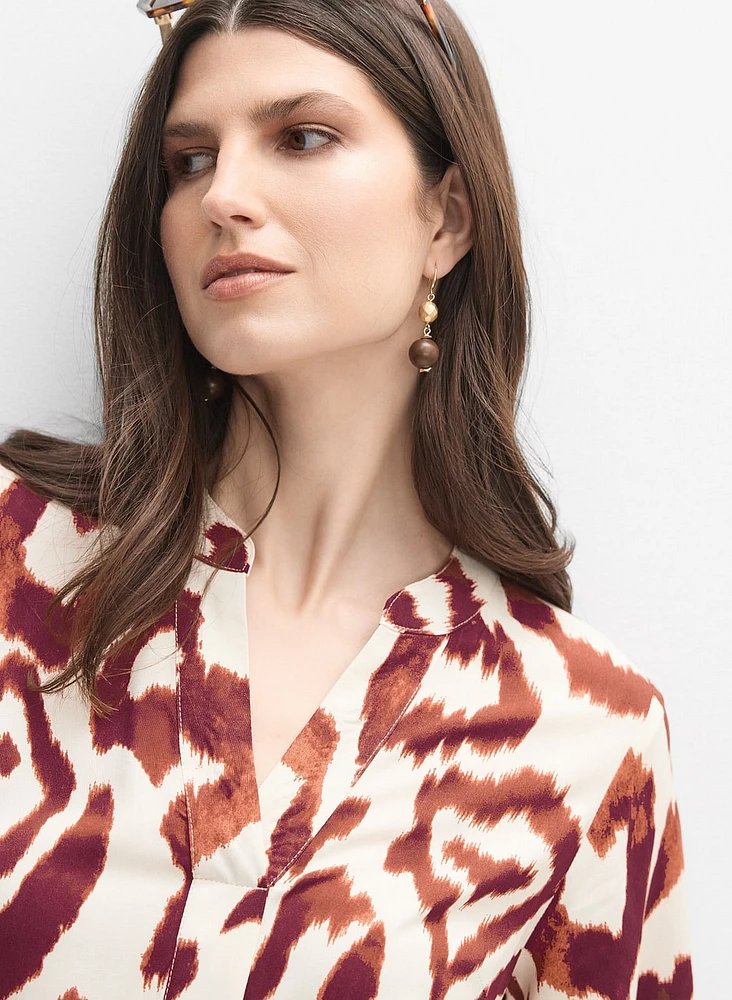 Abstract Print Short Dress