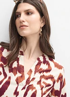 Abstract Print Short Dress