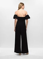 Puff Sleeves Wide Leg Jumpsuit