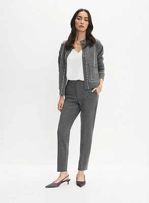 Cardigan en tricot doux et pantalon coupe Giselle 