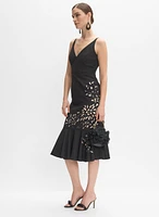 Robe cocktail à imprimé floral