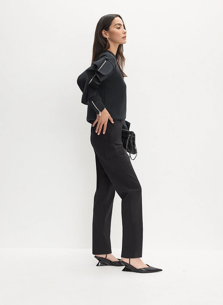 Pull-On Straight Leg Cargo Pants