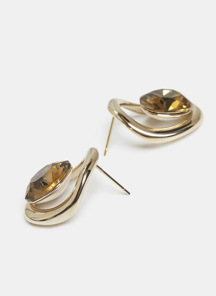 Glass Stone Earrings
