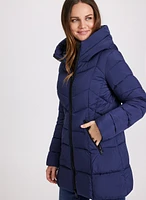 Manteau bouffant en matières recyclées