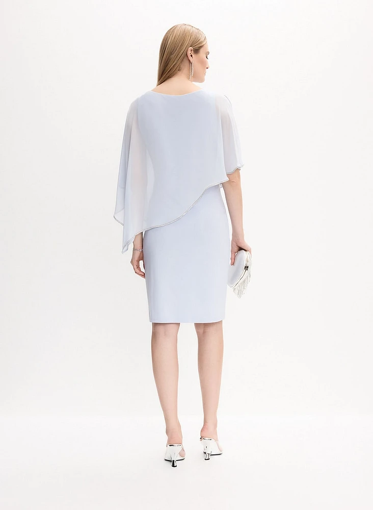 Joseph Ribkoff - Asymmetric Cape Dress