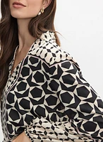 Mixed Geometric Print Blouse