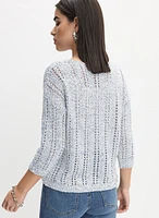 Pull en tricot ajouré