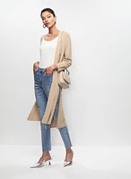 Knit Duster Cardigan & Straight Leg Jeans