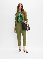 Blouse à motif feuilles