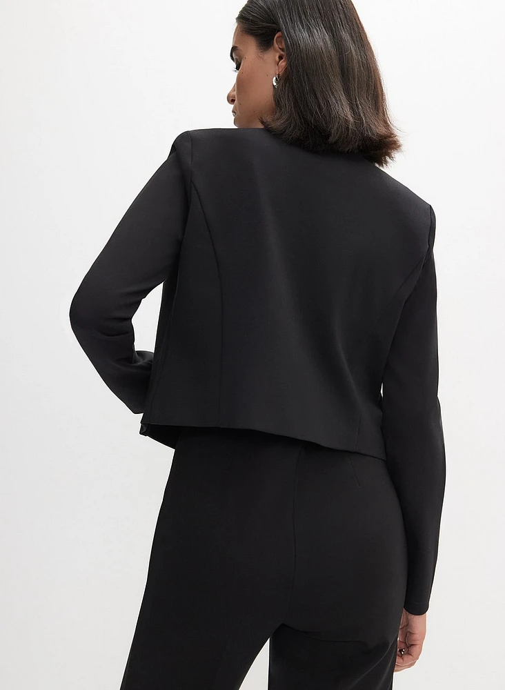 Joseph Ribkoff - Cropped Notched Collar Jacket