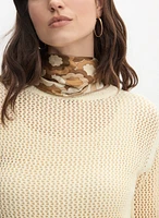 Open Weave Pullover Sweater