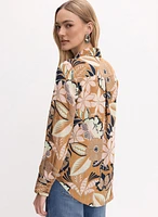 Blouse en crêpe à motif floral