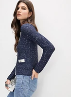 Cardigan en bouclé à paillettes