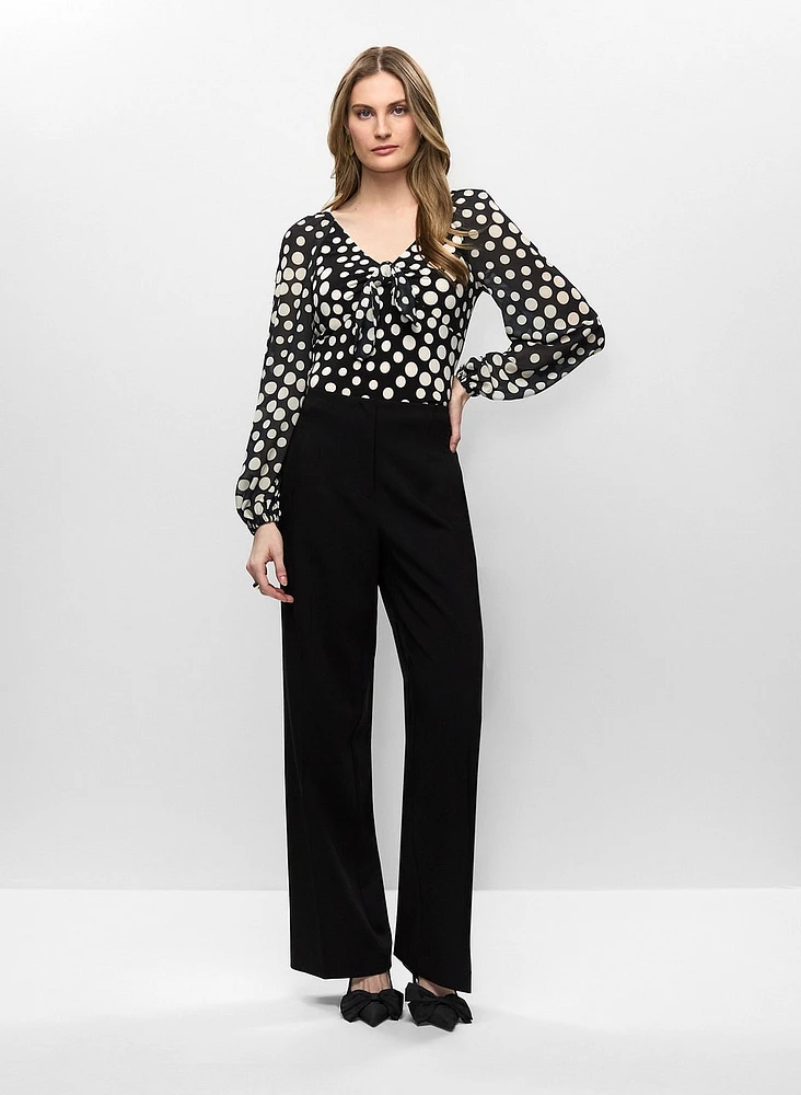 Polka Dot Chiffon Top