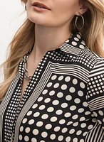 Mixed Print Blouse