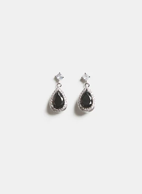 Boucles d'oreilles à pierre en goutte d'eau
