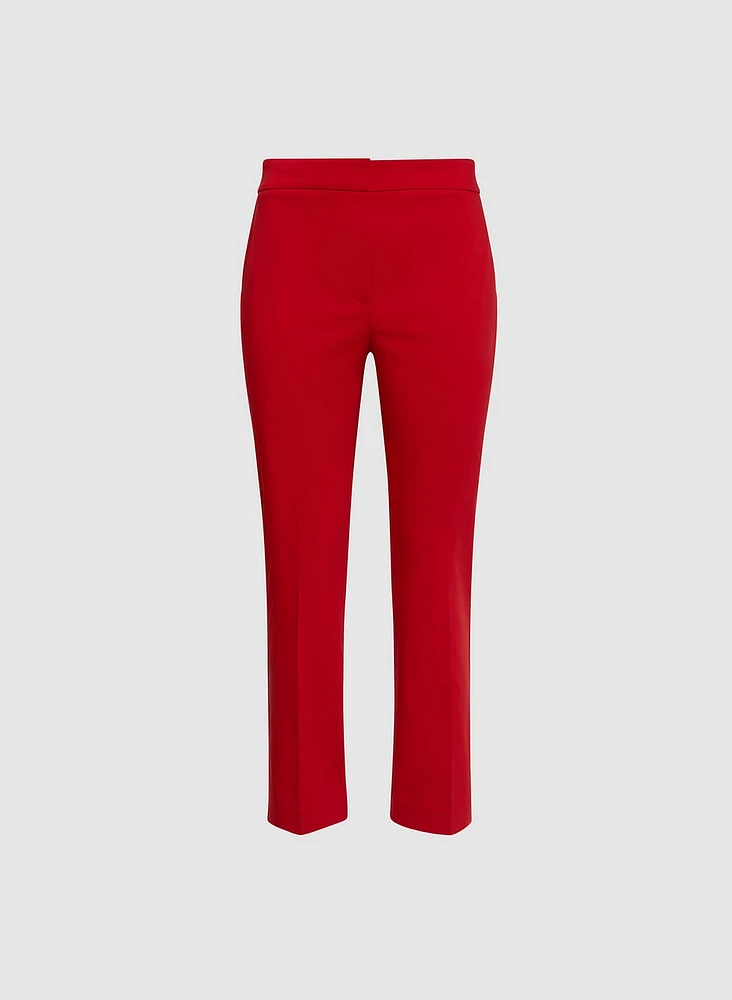 Cropped Slim-Leg Pants