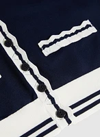 Contrast Trim Cardigan