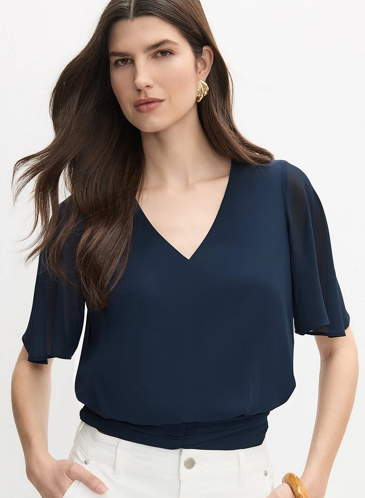 Blouse à manches évasées