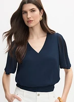 Blouse à manches évasées