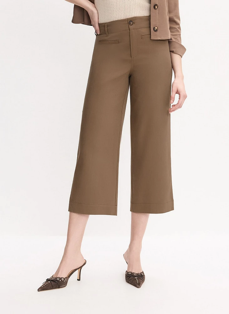 Cropped Wide Leg Pants