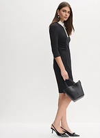 Contrast Collar Dress